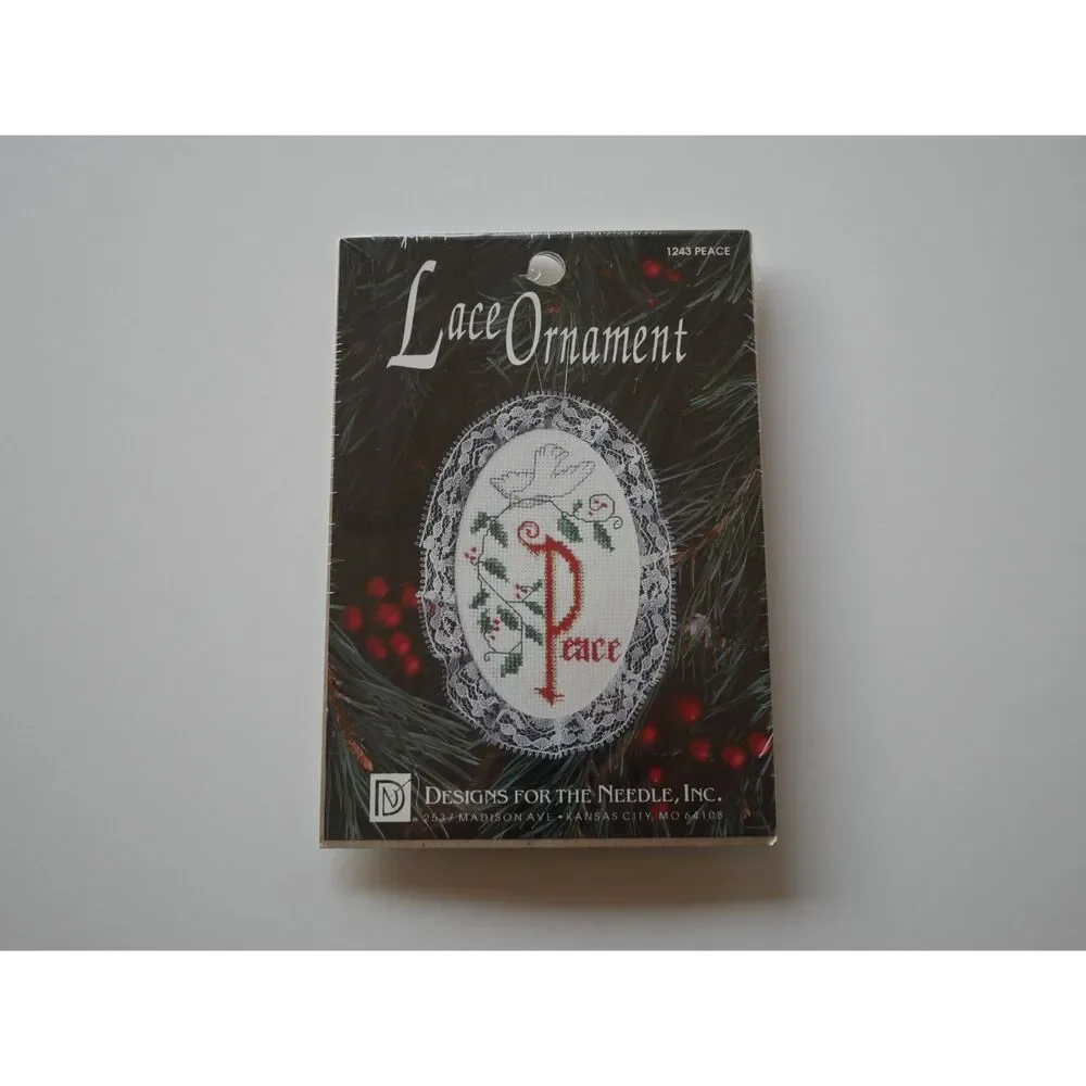 Vintage Lace Ornament Peace Dove Christmas Cross Stitch Kit NOS Sealed